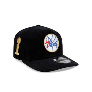 Philadelphia 76ers 1983 Finals Black & Gold Corduroy 19TWENTY Adjustable Hat